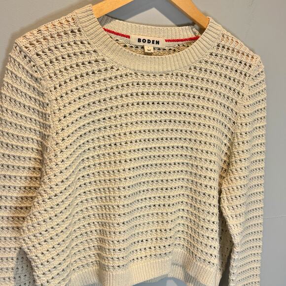 Boden Cream Crew Neck Sweater - Picture 3 of 6